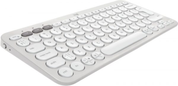 Logitech Pebble Keys 2 K380s Keyboard RF Wireless+Bluetooth, US INT (Qwerty), Tonal White - Image 2