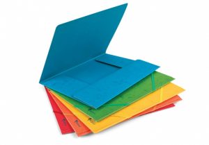 Folder with rubbers Forpus, A4, cardboard, capacity 300 sheets, blue
