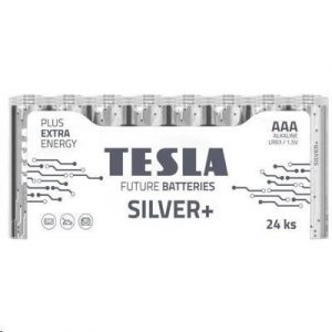 Batteries Tesla AAA Silver+ Alkaline LR03 1150 mAh (24 pcs) (13032410)