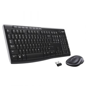 Logitech MK270 Wireless Combo Keyboard + Mouse, US Int, Black
