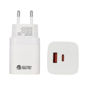 Charger EXTRA DIGITAL GaN USB Type-C, USB Type-A: 45W, PPS