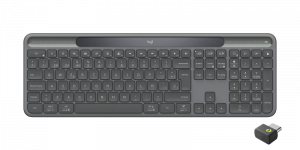 Logitech Signature Slim Solar+ K980 for Business Wireless Keyboard, RF+Bluetooth, US Int, Graphite