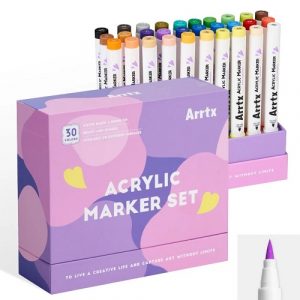 Acrylic Marker Pens ARRTX 30B, 30 Colours (LC303311)