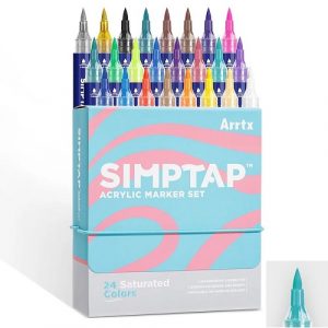 Acrylic Marker Pens ARRTX Simptap, 24 Colours (LC303694)