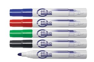 Žymeklių baltai lentai rinkinys Forpus, 1-3 mm, apvali galvutė, 4 spalvos