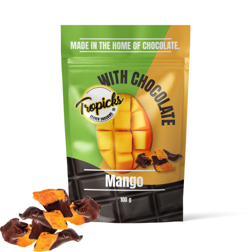 Tropicks Dried mango with chocolate 100 g 1 Tropicks Dried mango with chocolate 100 g