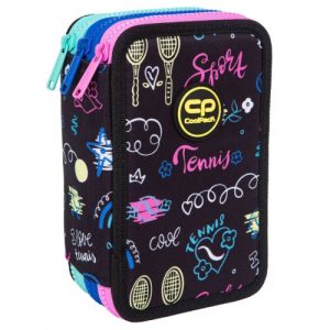 Triple decker pencil case with equipment CoolPack Jumper 3 TENNIS STAR