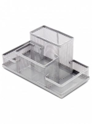 Pencil case Forpus, silver, empty, 4, perforated metal 1005-013