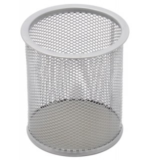 Pencil case Forpus, round, silver, empty perforated metal 1005-009