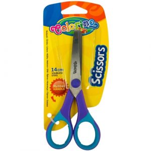 Colorino Kids Scissors 13.5 cm with rubber handle blister Colorino Kids Scissors 13.5 cm with rubber handle blister