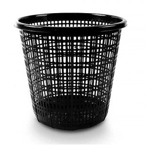 Trash bin 10l, black, plastic