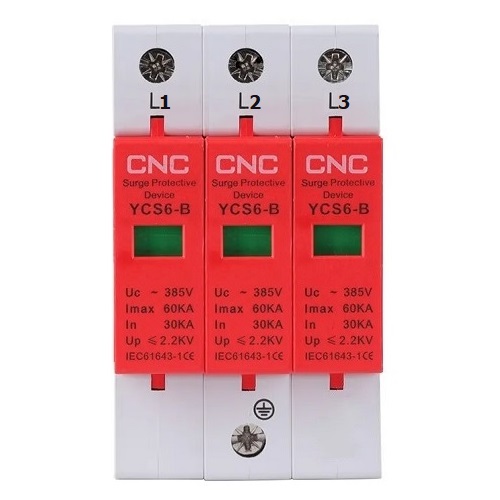 Surge Protection Device, 3P, Class B, 30-60 kA, 385VAC 1 Surge Protection Device, 3P, Class B, 30-60 kA, 385VAC