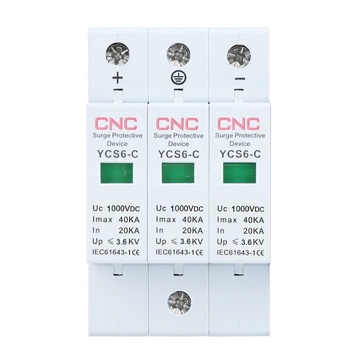 DC Surge Protection Device, 3P, Class C, 20-40 kA, 1000VDC 1 DC Surge Protection Device, 3P, Class C, 20-40 kA, 1000VDC