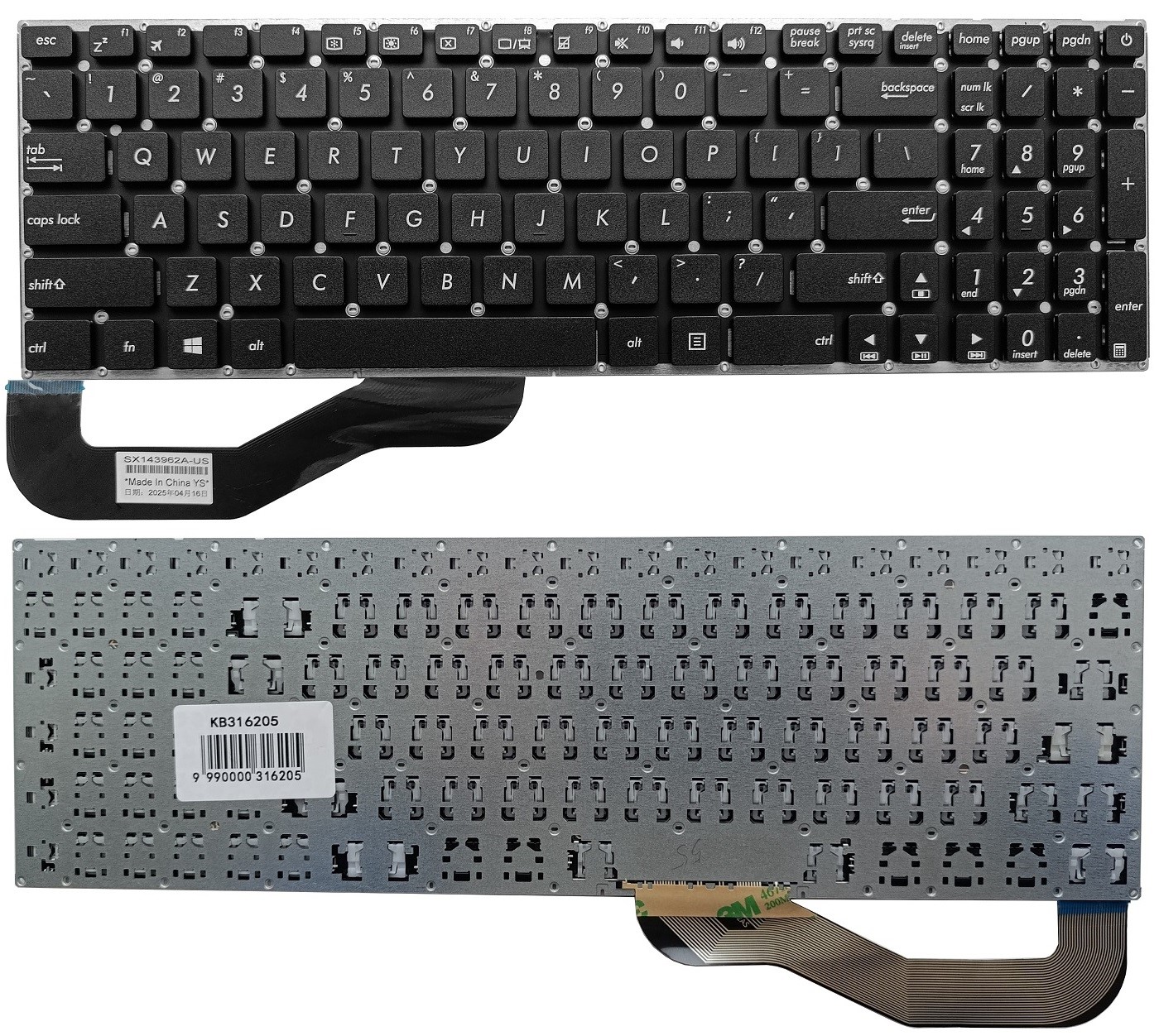 Keyboard ASUS R540, A540, K540, X540, US