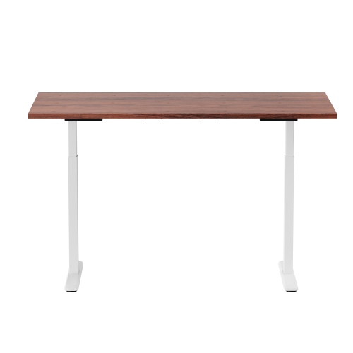 Adjustable Height Table Up Up Bjorn White, Table top L Dark Walnut