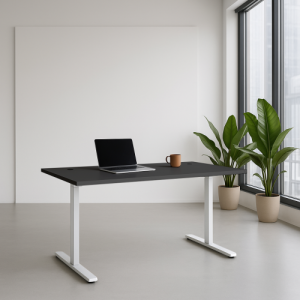 Adjustable Height Table Up Up Bjorn White, Table top L Black