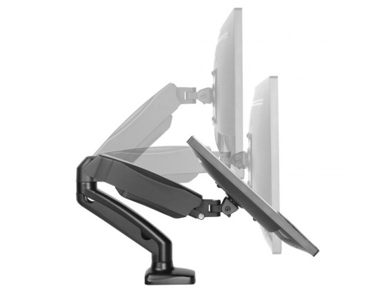 Up Up Premium Single Screen Monitor Arm 17-32'', VESA 75x75, 100x100, Matte Black