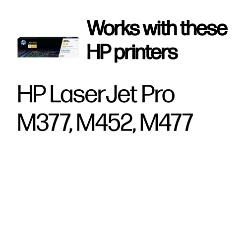 HP 410A (CF412A) Toner Cartridge, Yellow