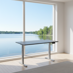 Adjustable Height Table Up Up Thor Gray, Table top M Black