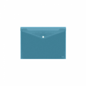 Envelope with print Forpus, A4, plastic, blue transparent