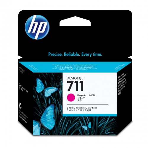 HP 711 3-pack (CZ135A) Ink Cartridge, Magenta