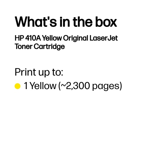HP 410A (CF412A) Toner Cartridge, Yellow
