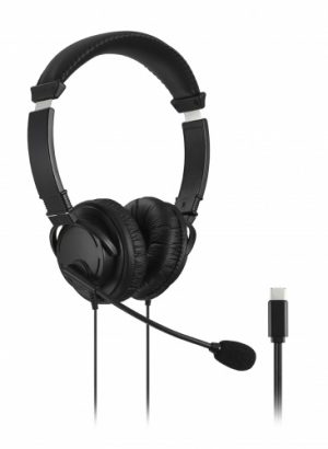 Kensington Classic Wired Headset USB-C, Black