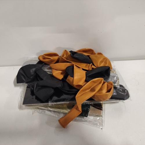Ecost Customer Return New Year's Eve 2023 Decorations with Photo Props, Black Gold Balloons, Pompoms - Image 2
