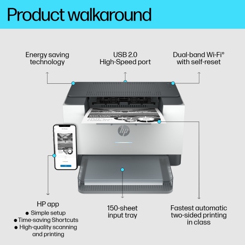 HP LaserJet M209dw Printer Laser B/W A4 29 ppm USB Wi-Fi Ethernet LAN Bluetooth - Image 8