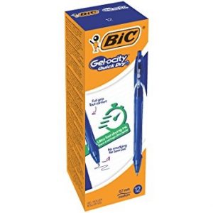 BIC Gel pen Gelocity QUICK DRY Blue, Box 12 pcs. 498303