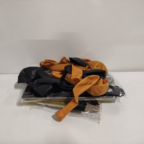 Ecost Customer Return New Year's Eve 2023 Decorations with Photo Props, Black Gold Balloons, Pompoms - Image 3