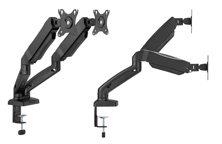 Up Up Premium Dual-Screen Monitor Arm 17-32'', VESA 75x75, 100x100, Matte Black - Image 10