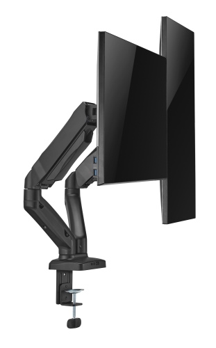 Up Up Premium Dual-Screen Monitor Arm 17-32'', VESA 75x75, 100x100, Matte Black - Image 2