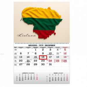 Wall Mounted Calendar Mono 30x43cm.