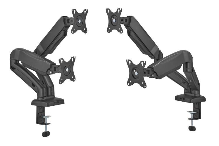 Up Up Premium Dual-Screen Monitor Arm 17-32'', VESA 75x75, 100x100, Matte Black - Image 8