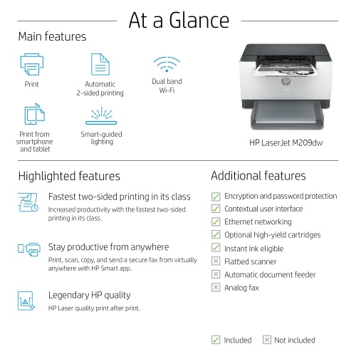 HP LaserJet M209dw Printer Laser B/W A4 29 ppm USB Wi-Fi Ethernet LAN Bluetooth - Image 7