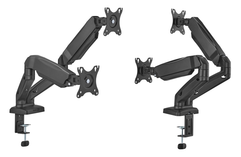 Up Up Premium Dual-Screen Monitor Arm 17-32'', VESA 75x75, 100x100, Matte Black - Image 9
