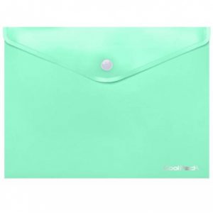 Coolpack document envelope with button PP, A4, Pastel green