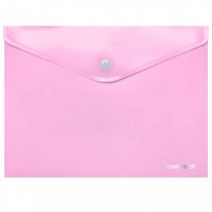 Coolpack document envelope with button PP, A4, pastel pink