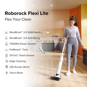 Roborock Flexi Lite Cordless Vacuum Cleaner, White