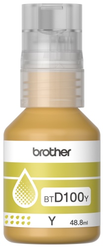 Brother BTD100Y Ink Refill Bottle, Yellow