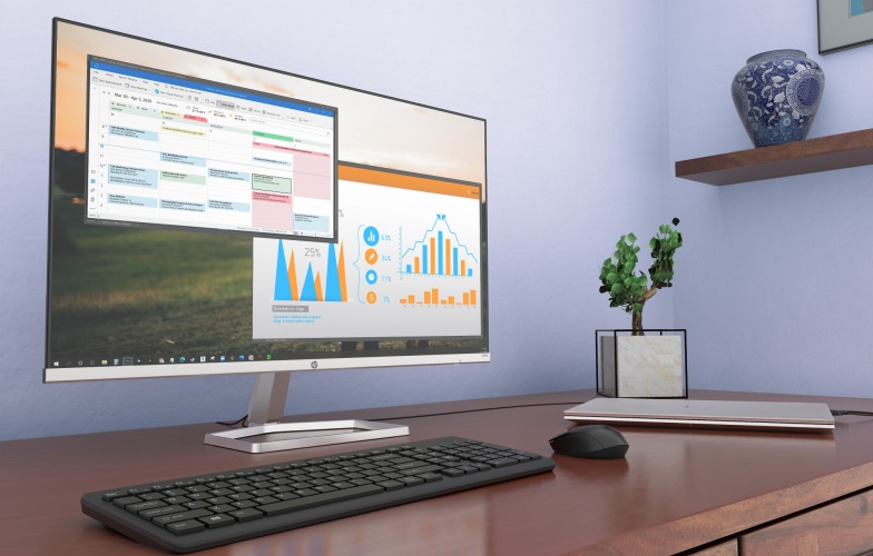 HP M27fq Monitor 27'' IPS QHD 2560x1440, 5 ms, 300 cd/m2, 75 Hz, Silver/Black - Image 10