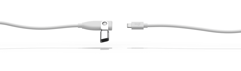 Logitech Rally Mic Pod Extension Cable, 10 m, White - Image 2