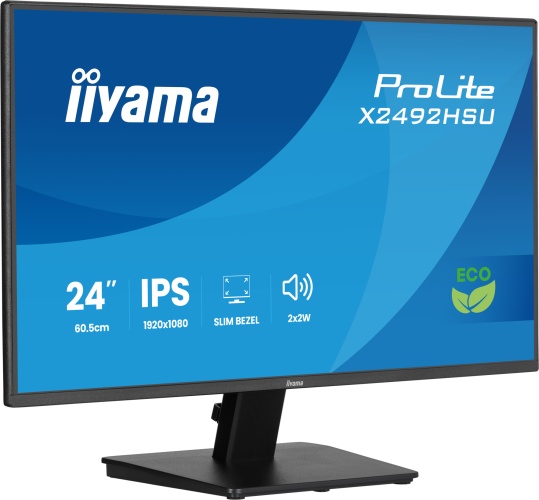 iiyama ProLite X2492HSU-B1 Monitor 24'' IPS, FHD 1920x1080, 3 ms, 300 cd/m2, 120 Hz, Black - Image 4