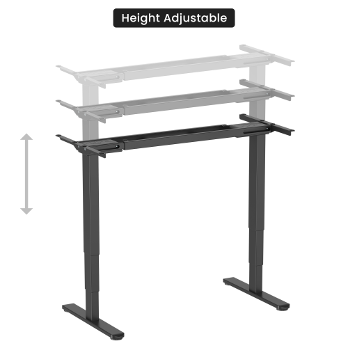 Adjustable Height Table Up Up Bjorn II Black, Table top M White - Image 4