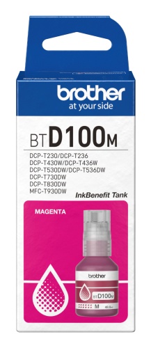 Brother BTD100M Ink Refill Bottle, Magenta