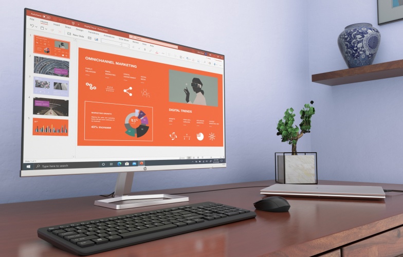 HP M27fq Monitor 27'' IPS QHD 2560x1440, 5 ms, 300 cd/m2, 75 Hz, Silver/Black - Image 9