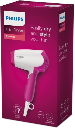 Philips DryCare Essential BHD003/00 Hair Dryer 1400 W, Pink/White - Image 2