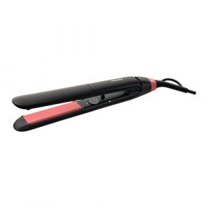 Philips StraightCare Essential BHS376/00 Hair Straightener, Black/Pink