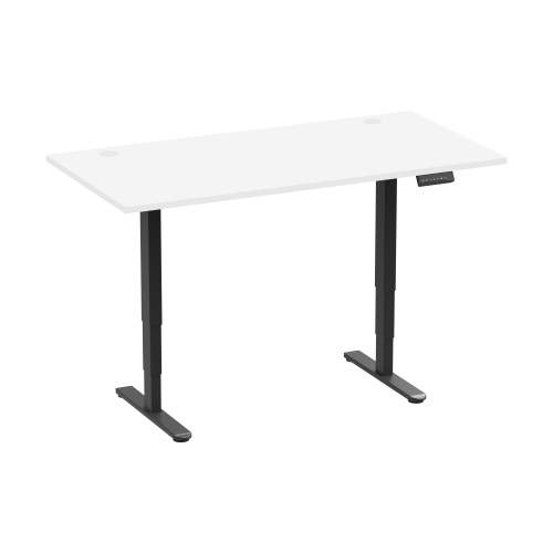 Adjustable Height Table Up Up Bjorn II Black, Table top M White